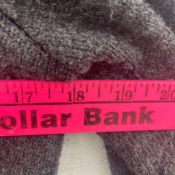 Maryline‎ Italy Grey Black Sweater Jacket Asymmetrical Zip Houndstooth Medium - Picture 5 of 9